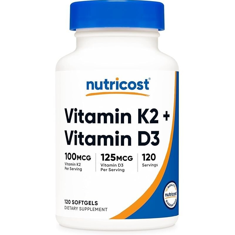 Nutricost Vitamin D3 + K2 - 120 Servings