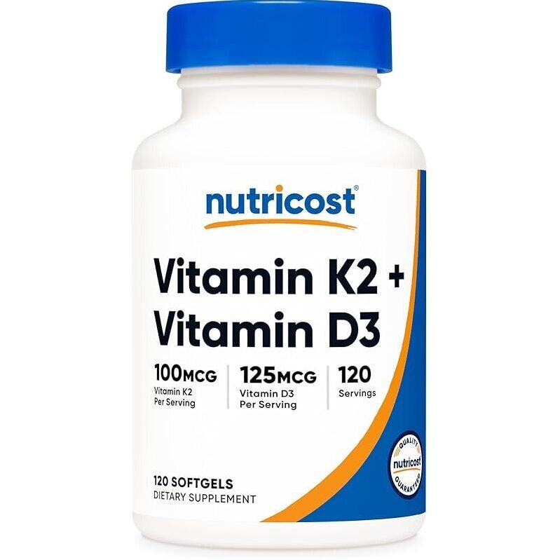 Nutricost Vitamin D3 + K2 - 120 Servings