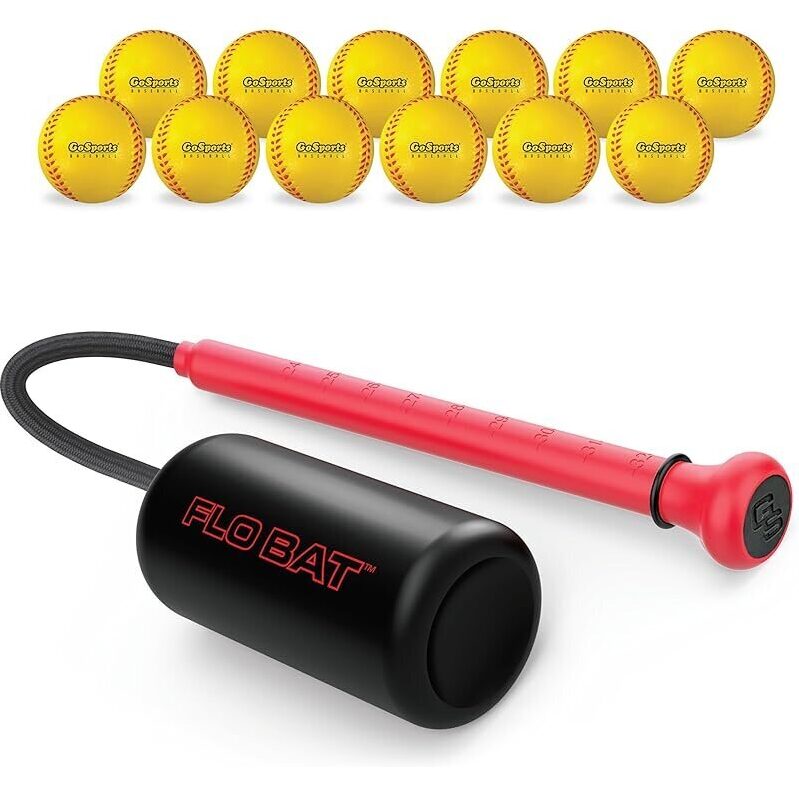 GoSports Baseball & Softball Rope Swing Trainer w/12 Foam Baseballs - Coach-Designed, Premium Construction