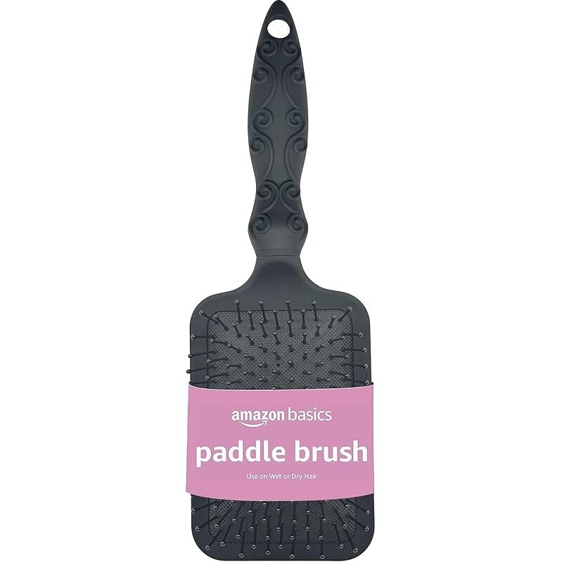 Amazon Basics Paddle Brush for Hair - Gentle Detangling Tool