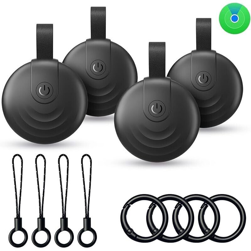 4-Pack OAQQIIW Bluetooth Item Finder with Apple Find My App (iOS Only)