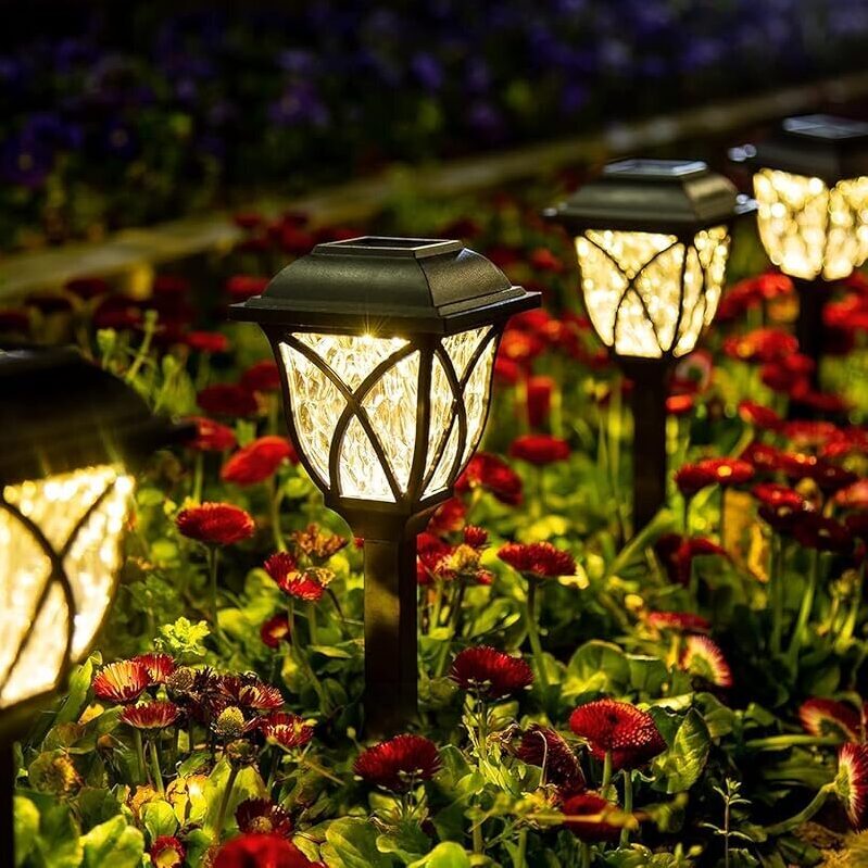 6-Pack Solar Lights for Outdoors - Enhance Your Garden with Elegant Solar Pathway Lights