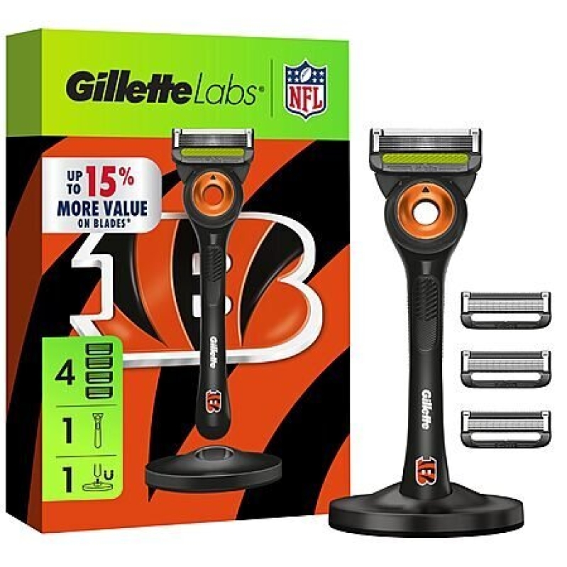 Gillette Labs Special NFL Edition Razor with 4 Refills and Magnetic Stand - NFL Team Design