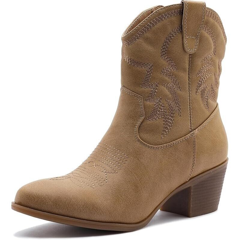 Globalwin Women's Mid Calf Western Cowboy Boots