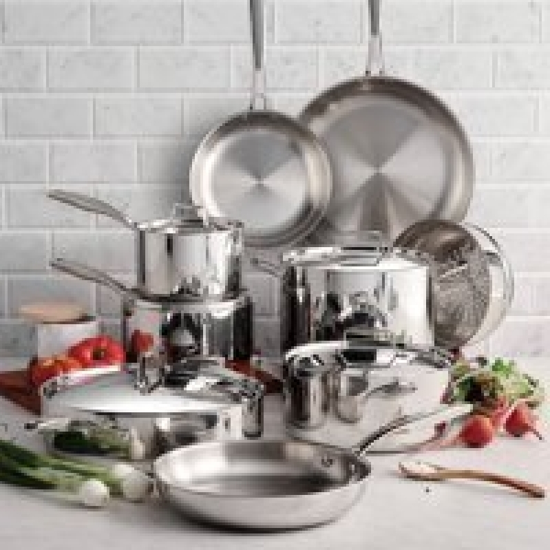 Tramontina 14-Pc Tri-Ply Clad 18/10 Stainless Steel Cookware Set - Premium Quality