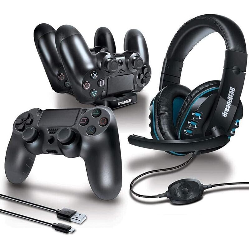 DreamGEAR 6 in 1 Game Kit for PS4 - Black