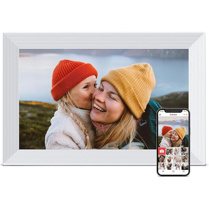 Flyruit 10.1-inch Frameo Digital Picture Frame - HD Display, 32GB Storage