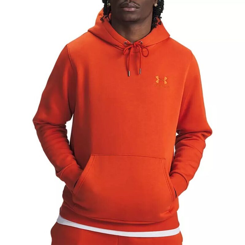 Under Armour Men's UA Icon Fleece Hoodie - Vibrant Orange