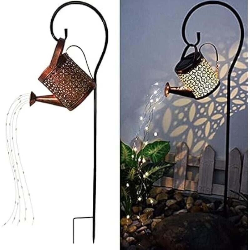 Solar Watering Can Set - Illuminated Garden Decoration