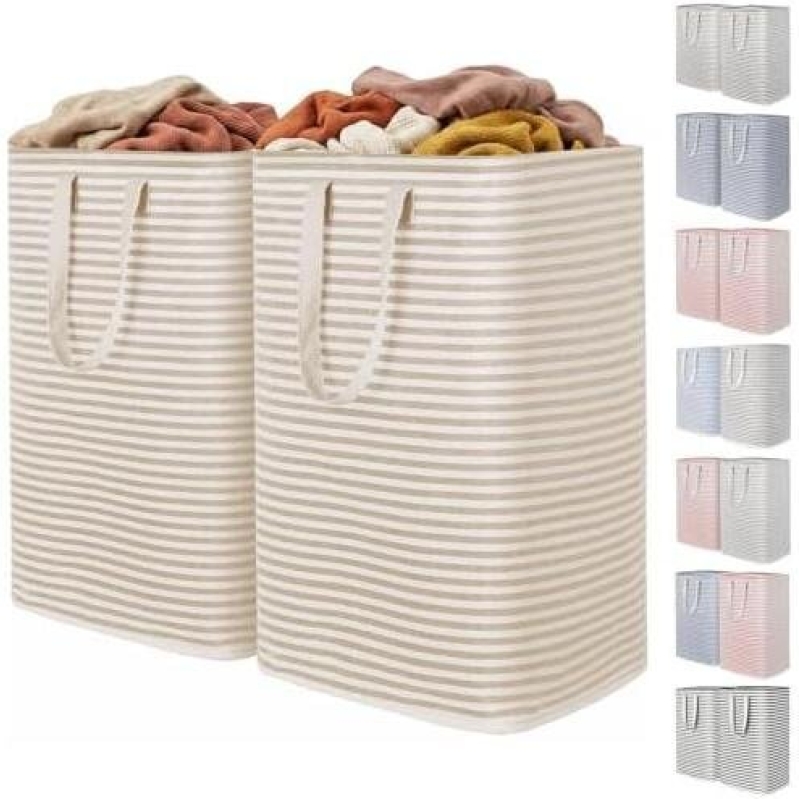 Double 80L Foldable Waterproof Laundry Baskets - 57% Off