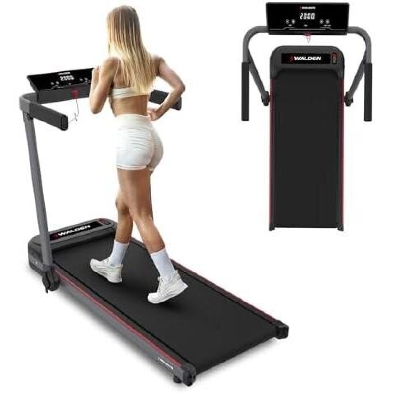 WALDEN Foldable Electric Treadmill - 6.2 MPH Speed, 66% Off