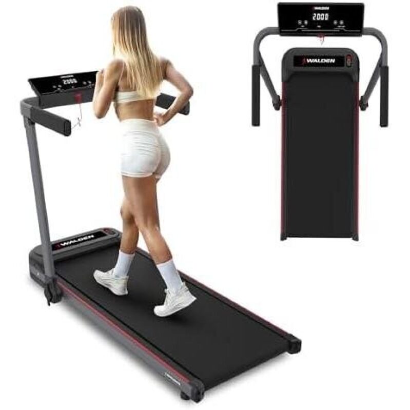WALDEN Foldable Electric Treadmill - 6.2 MPH Speed, 66% Off