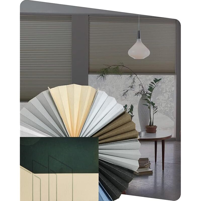 Yoolax Motorized Cellular Shades Compatible with Alexa 9x8-in