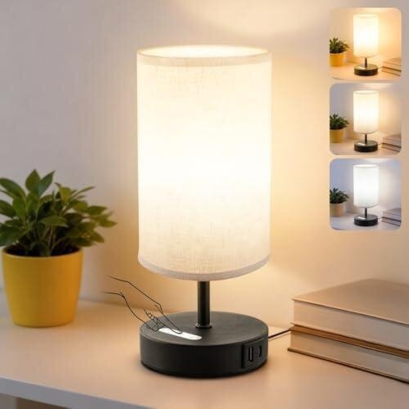 Three-Color Brightness Desk Lamp with Remote and Timer - 50% Discount