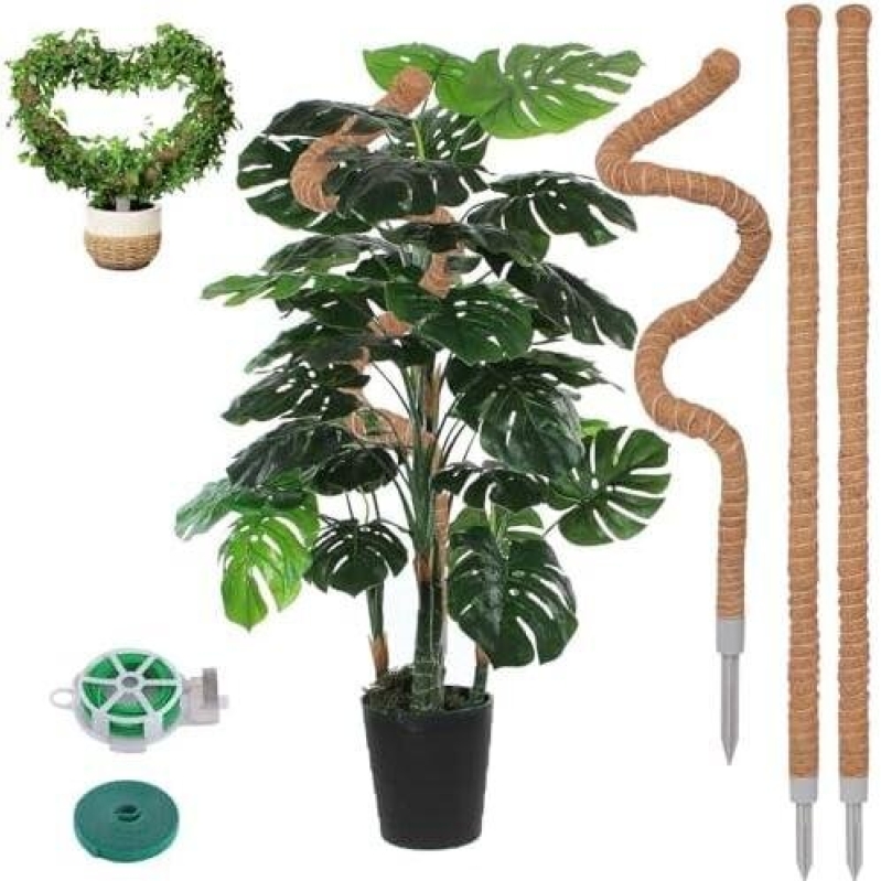 Elegant Artificial Monstera Plant with Accessories – 50% OFF
