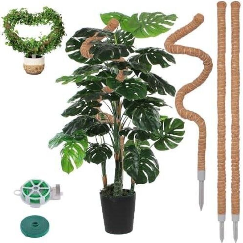 Elegant Artificial Monstera Plant with Accessories – 50% OFF