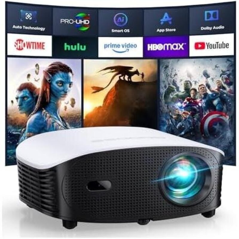 GooDee WiFi Bluetooth 1200ANSI 4K Projector - 72% OFF