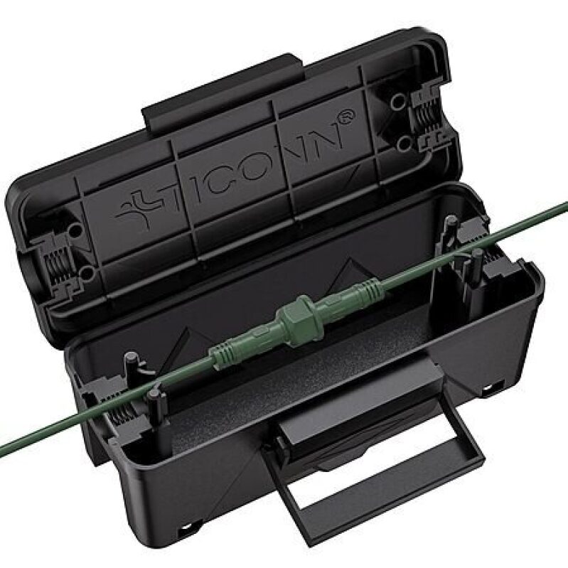 TICONN IP54 Splash-Proof Outdoor Extension Cord Cover, Small, Black
