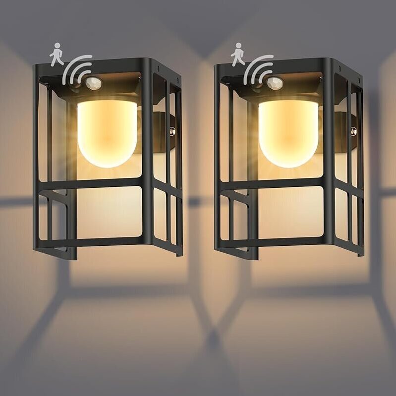 2-Pack Yacaisi Solar Porch Lights with Motion Sensor - Energy Efficient, Easy Setup