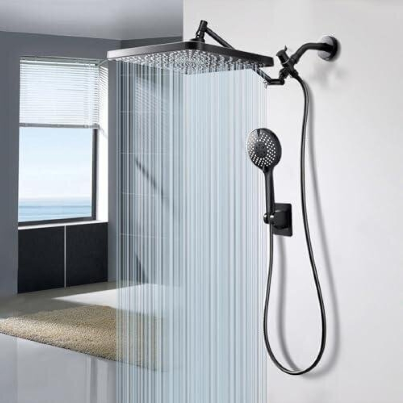 Starry Night 12.2-Inch Adjustable Dual-Head Pressure Waterfall Shower