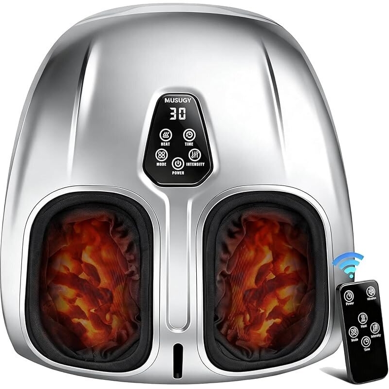 Musugy Shiatsu Deep Kneading Compression & Vibration Heated Foot Massager