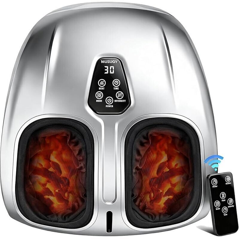 Musugy Shiatsu Deep Kneading Compression & Vibration Heated Foot Massager