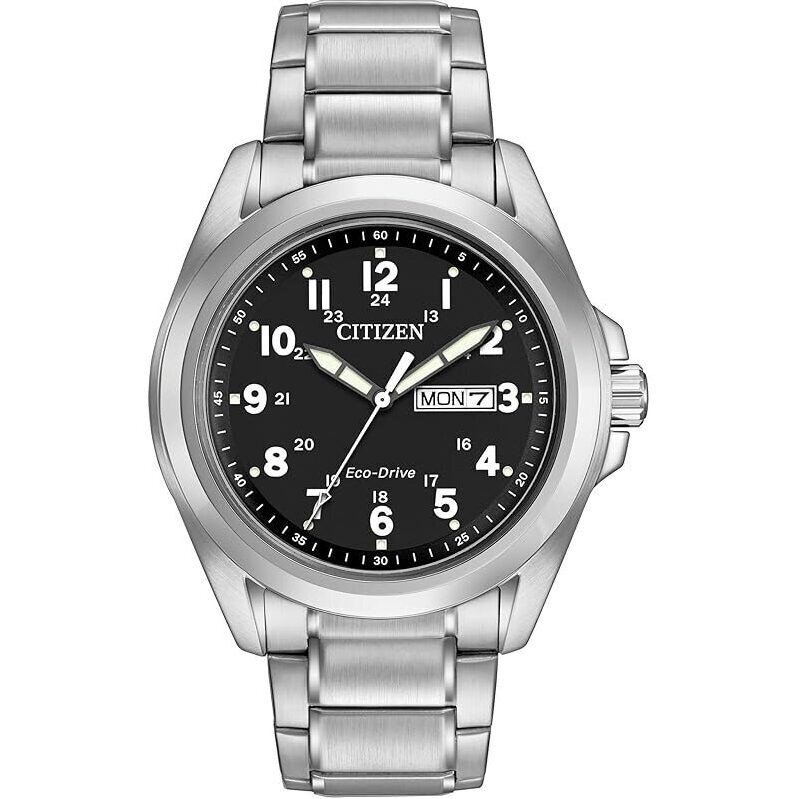 Citizen Mens Eco-Drive Weekender Garrison Field Watch 43mm - Eco-Efficient Elegance
