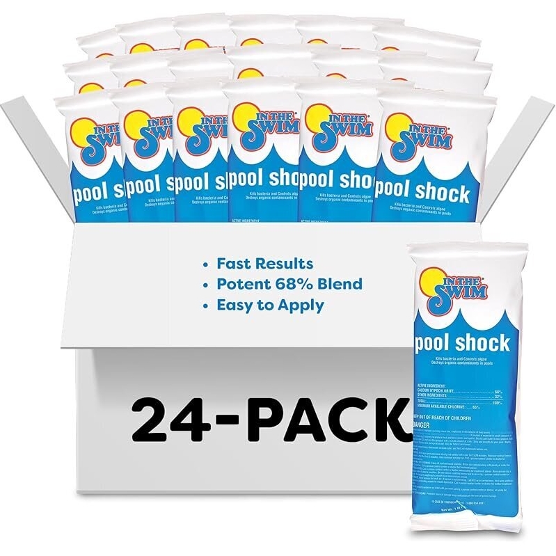 Efficient Pool Shock Treatment: 24-Pack Cal-Hypo Granular Sanitizer