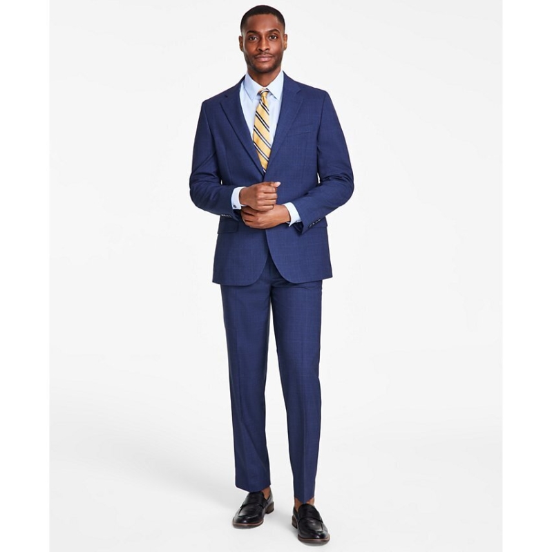 Nautica Men's Modern-Fit Bi-Stretch Suit in Bold Blue - Perfect for Formal Events