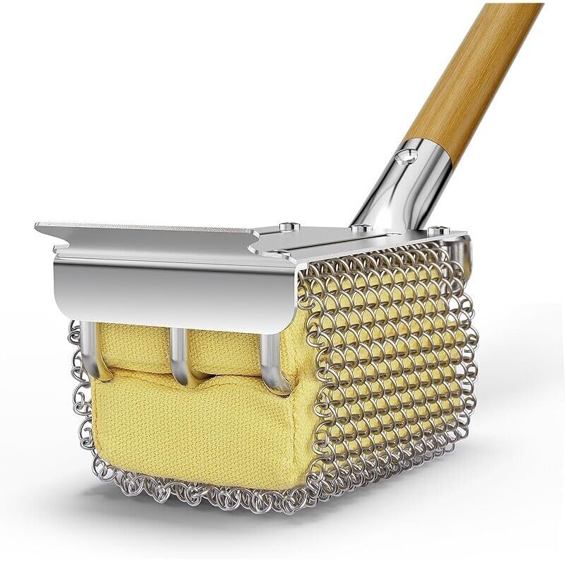 HOUSE AGAIN Grill Brush Bristle Free with Scraper - Safe and Effective Grill Cleaning
