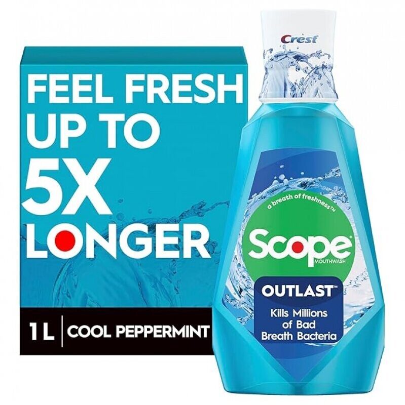 Crest Scope Outlast Mouthwash, Long Lasting Peppermint - Best Deal