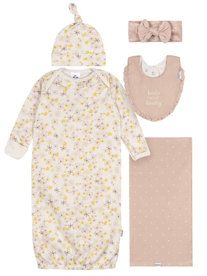 Gerber Gender Neutral 5-Piece Gift Set for Newborns