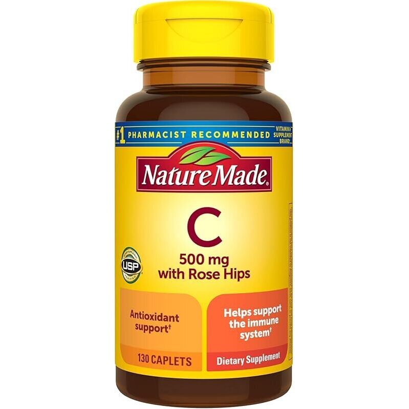 Nature Made Vitamin C 500mg Dietary Supplement, 130ct (2pk)