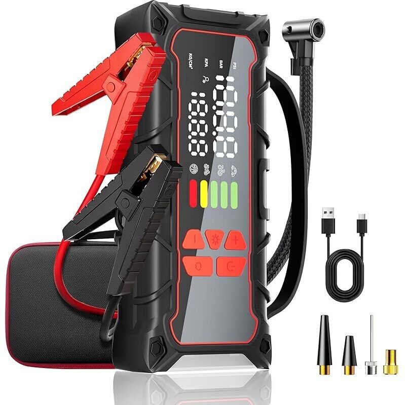 Soramor 5000A Jump Starter with Air Compressor and 160PSI Tire Inflator