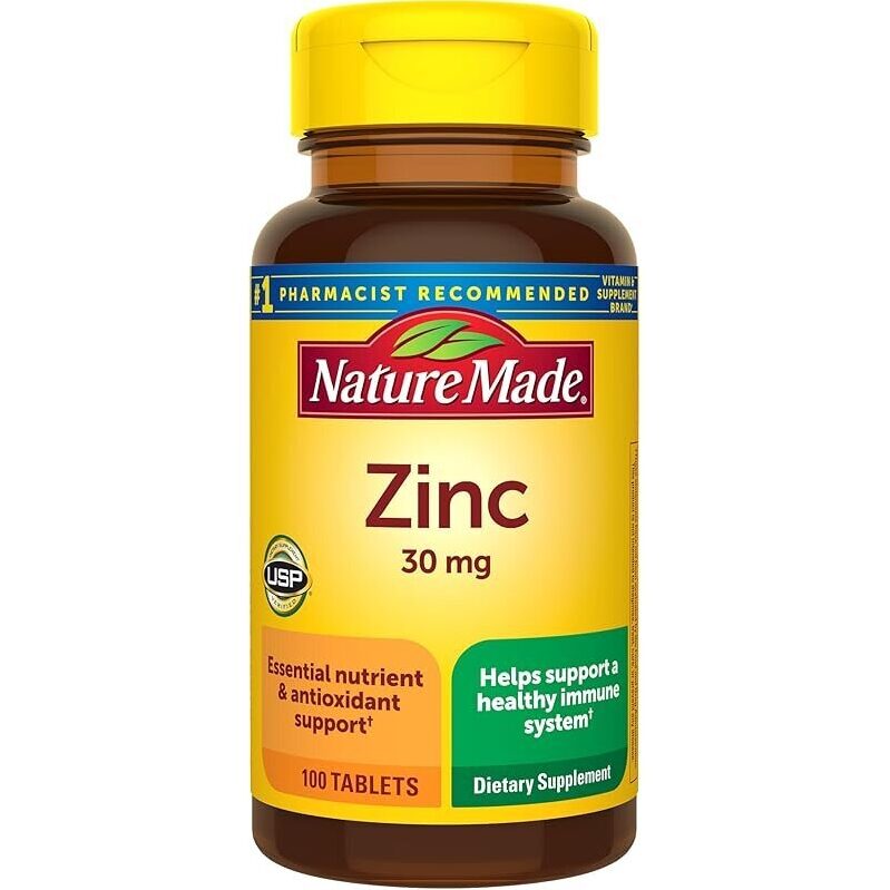 Nature Made Zinc 30 mg Tablets - High Potency Immune Support