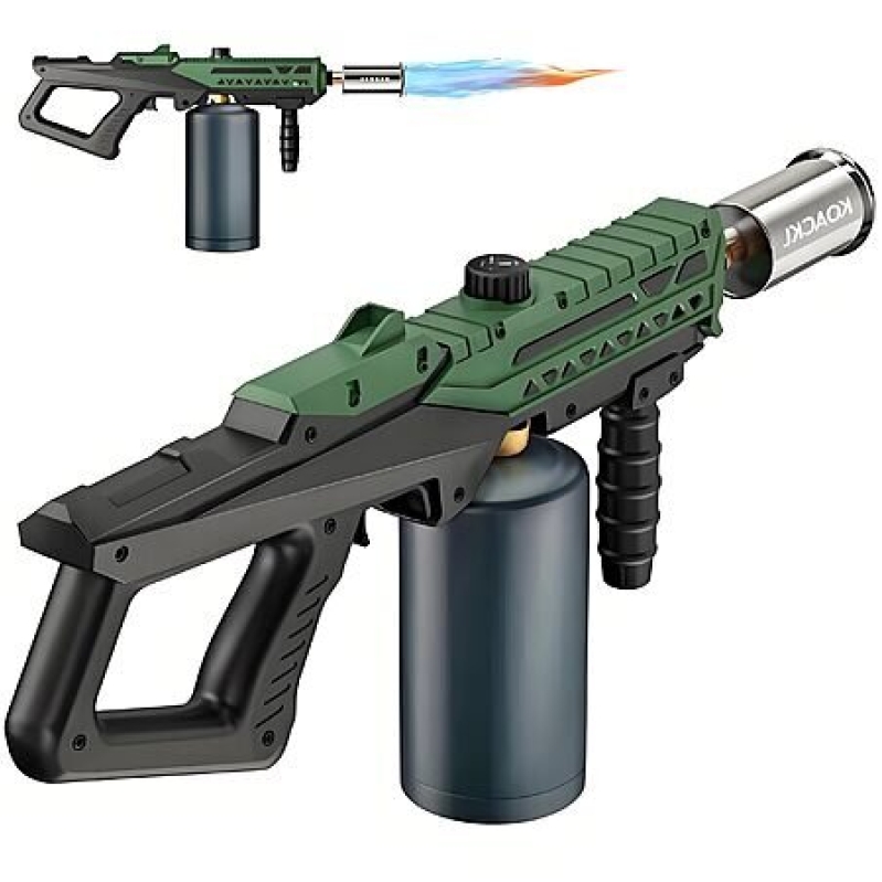 KOACKL Propane Torch Adjustable Flame Thrower Gun (Green) - $30.40
