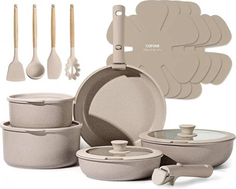 CAROTE 19pcs Pots and Pans Set Non Stick - Ultimate Kitchen Efficiency