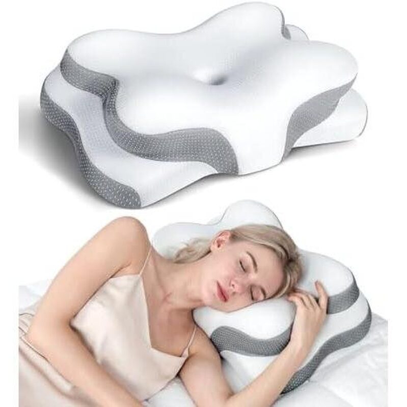 Memory Foam Neck Pillow - Adjustable & Hollow Design - 60% Discount