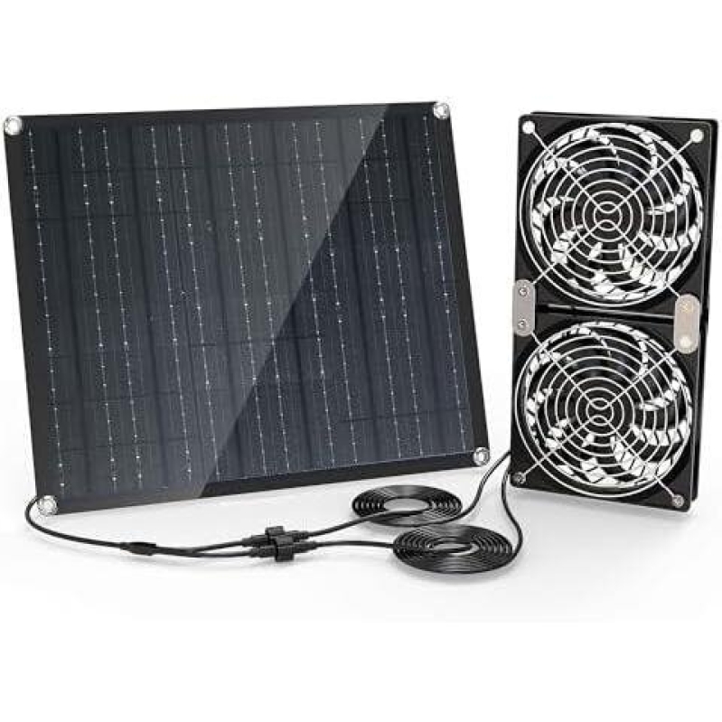 EcoPower 30W Solar-Powered Ventilation Kit - 60% OFF