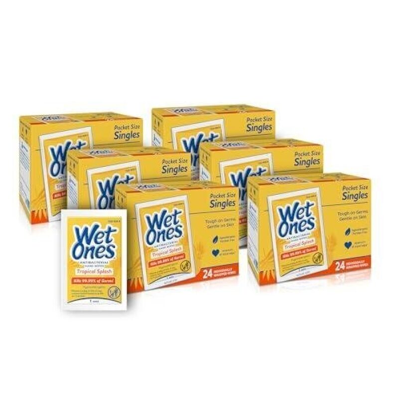Antibacterial Tropical Splash Hand Wipes - 40% OFF