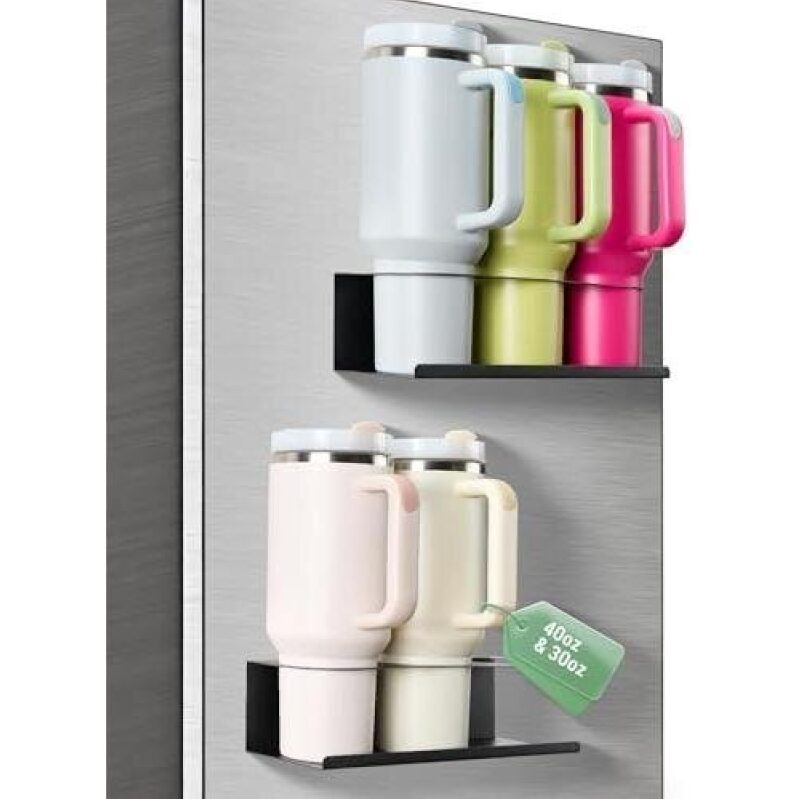 POLRAI 2-Piece Bottle Storage Set for Stanley Tumblers - Perfect for 30ml & 40ml - Magnetic & Adhesive