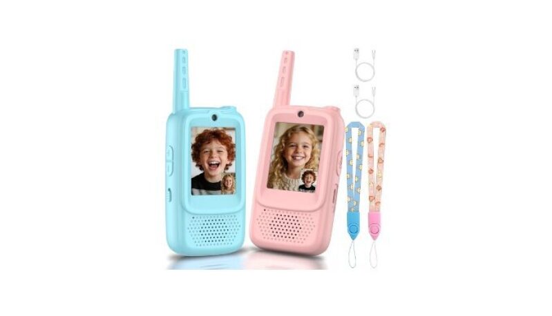 Video Walkie Talkies for Kids, 2 Pack - Long Range, Rechargeable, Fun Gifts