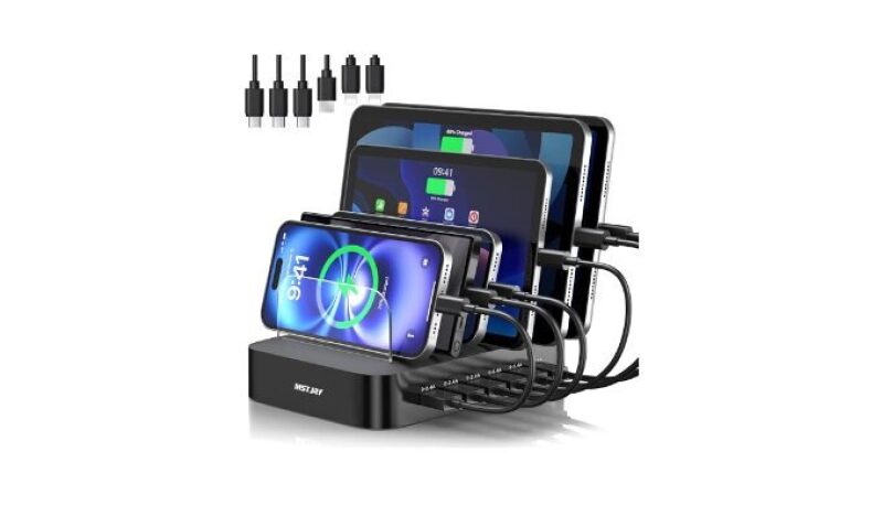 MSTJRY 6 Port USB Charger Station – Efficient Multi-Device Charging Dock