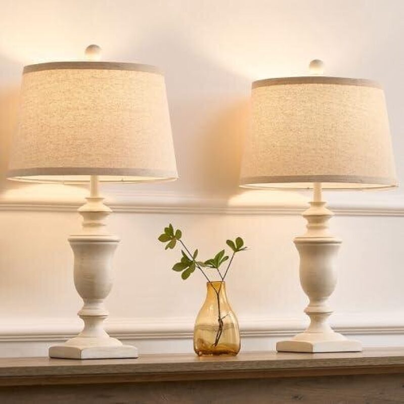 Elegant Farmhouse 23-Inch Table Lamps - 45% Discount