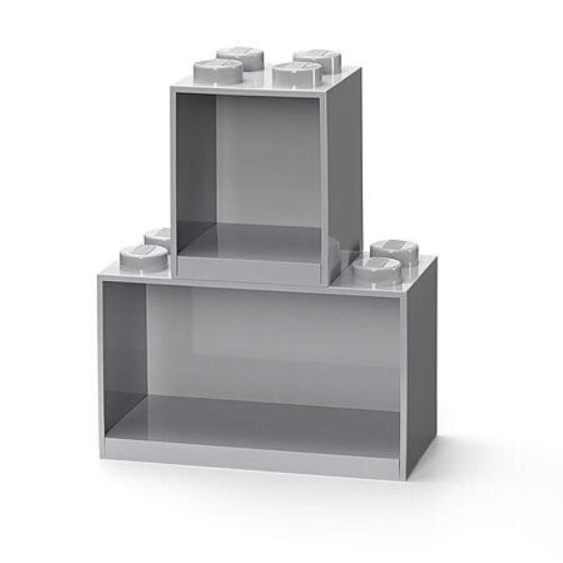 Lego Brick Set with 4-Stud and 8-Stud Box Shelves, Gray - On Sale!