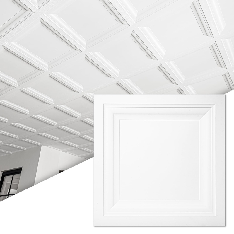 12-Pack Square Drop Ceiling Tiles for Modern Interiors
