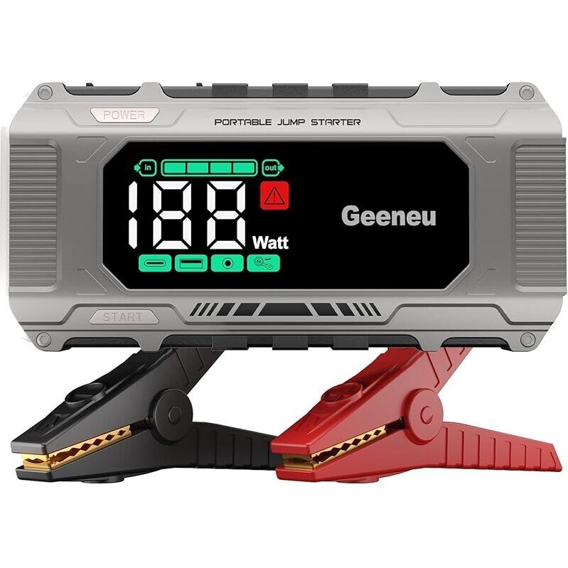 Geeneu 8000A Portable Car Battery Jumper Starter with 65W Charger
