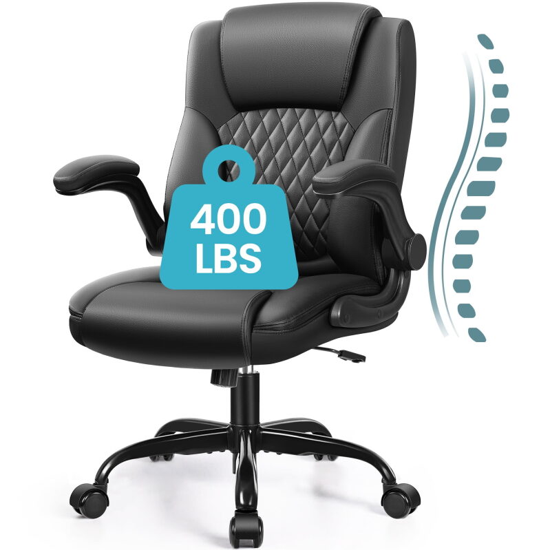 CoolHut Ergonomic Adjustable High Back Executive Leather Office Chair - Premium Comfort for Long Hours