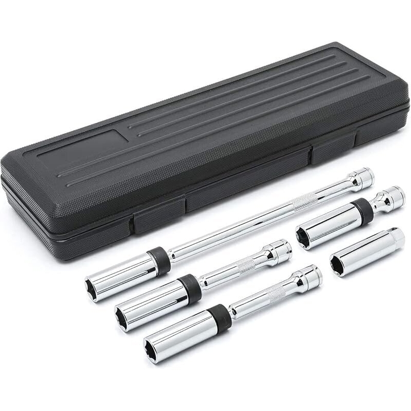 GearWrench 80601 5-Piece Magnetic Spark Plug Socket Set - High-Quality Toolset for Precision