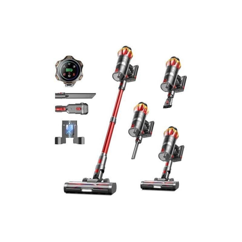 Powerful Mohomo Cordless Vacuum Cleaner with Anti-Tangle Brush